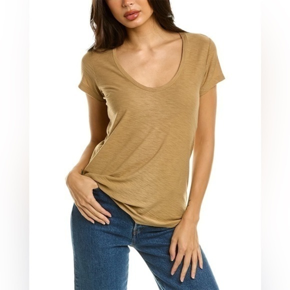 James Perse Deep V-Neck/Scoopy Neck T-Shirt Standard - Picture 1 of 9